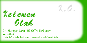 kelemen olah business card